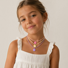 Collar Medalla Virgen-Acero inoxidable