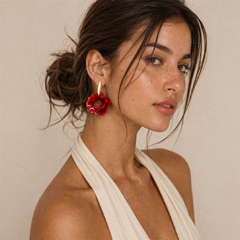 Pendientes Carmesí Rojo