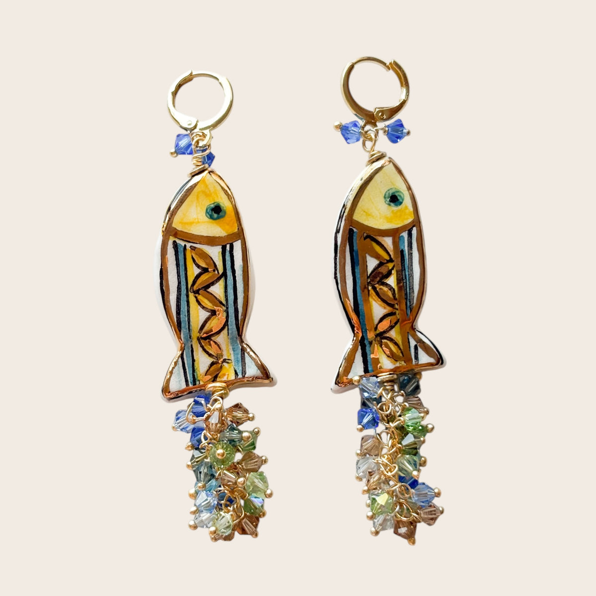 Pendientes Pesce Dorato – Cápsula Maiolica