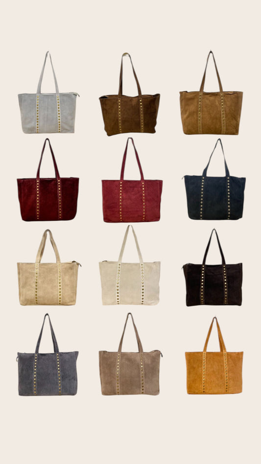 Bolso Tote Piel con Tachas – Personalizable