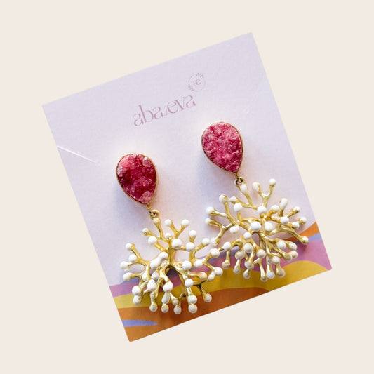 Alga Rosa Druzy Blanco