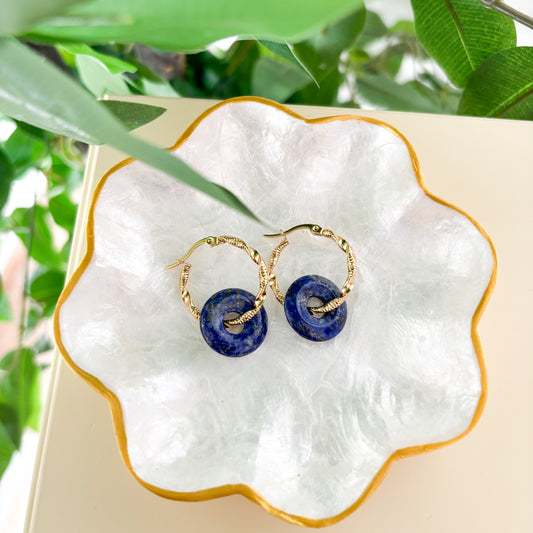 Aritos Bunni Piedra-Acero inoxidable