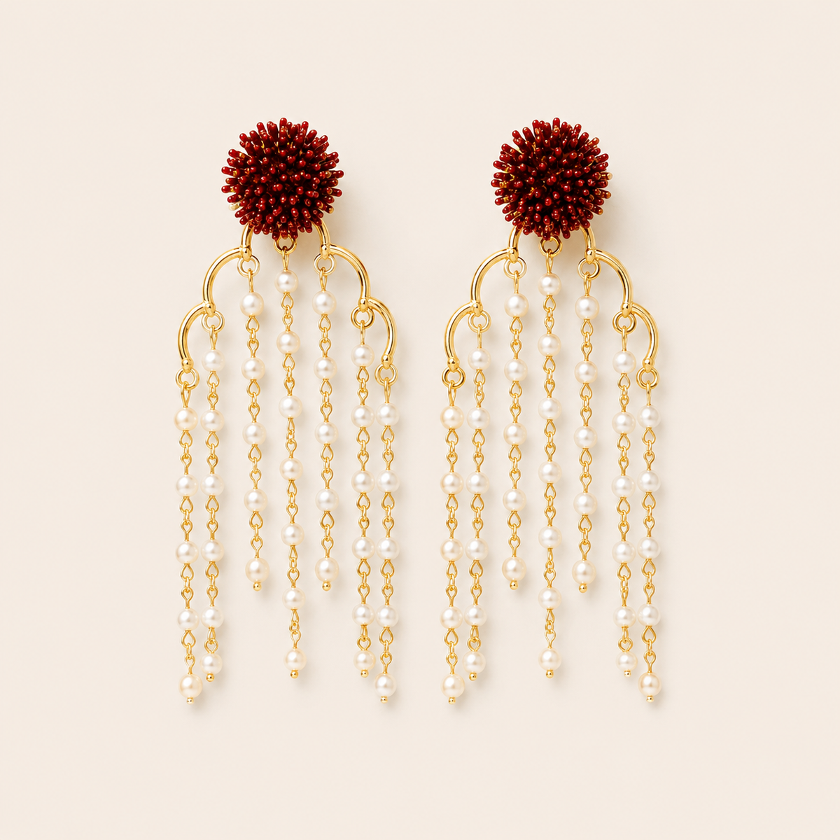 Pendientes Rosso Pearl