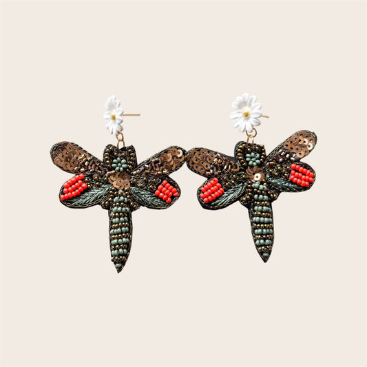Pendientes Riviera Libélula Margarita