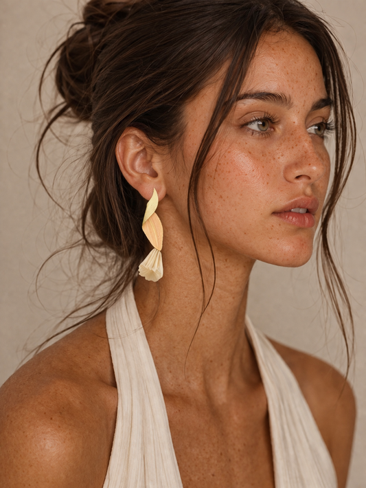 Pendientes Solana-Coral Beige