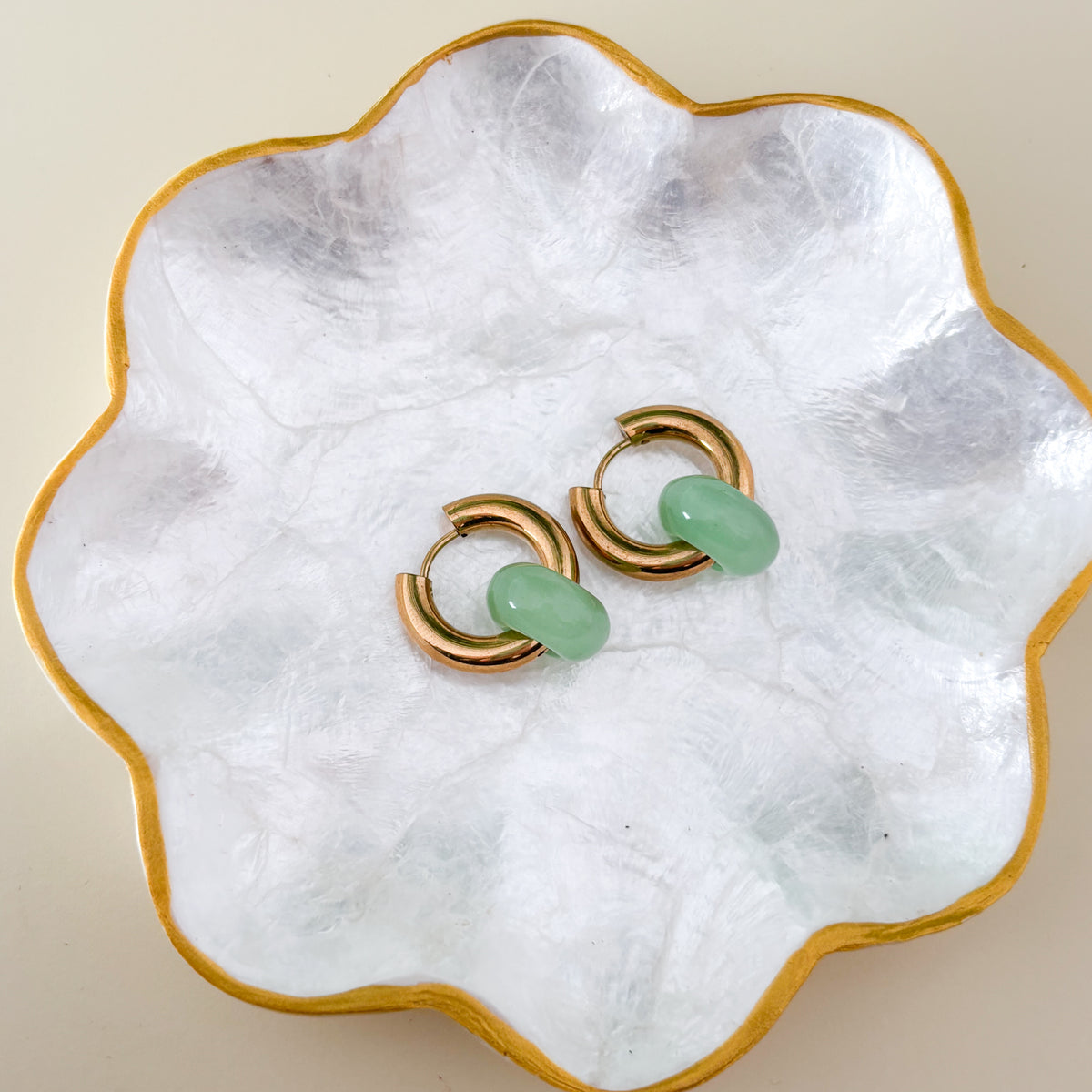 Aritos Dummi Piedra-Acero inoxidable