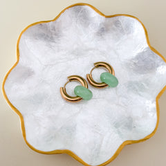 Aritos Dummi Piedra-Acero inoxidable