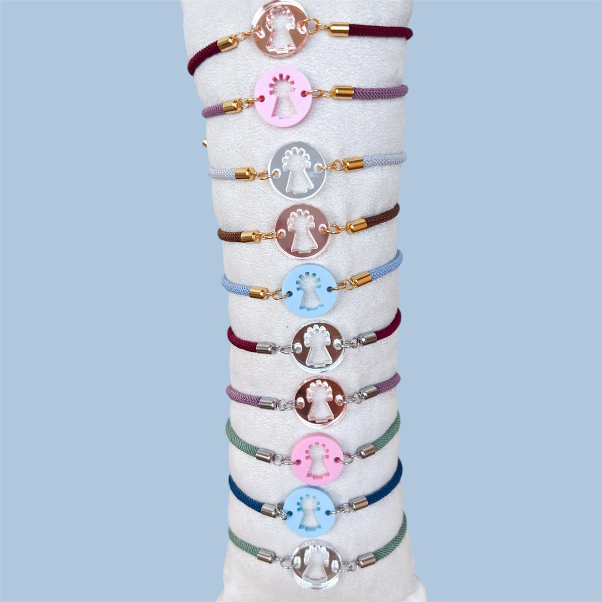 Pulsera Virgen del Pilar Metacrilato-Acero