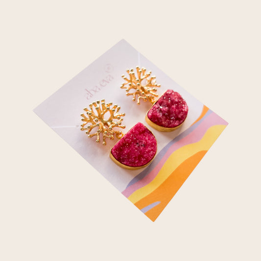 Alga Druzy Semicírculo Buganvilla