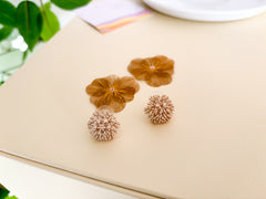 Pendientes Flor 2 en 1 – Baño de oro · Hecho a mano