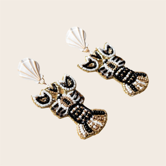 Pendientes Riviera Langosta Concha