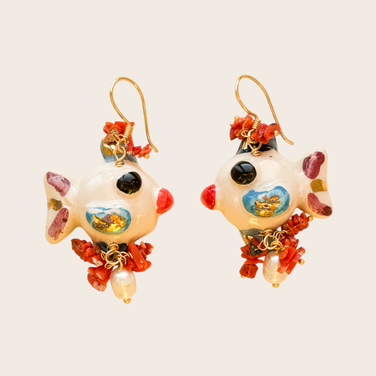 Pendientes Pesce Bianco – Maiolica
