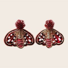 Pendientes Riviera Mariposa Rouge Alga