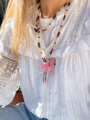 Collar Flamenco Rosa – Cápsula Iraca