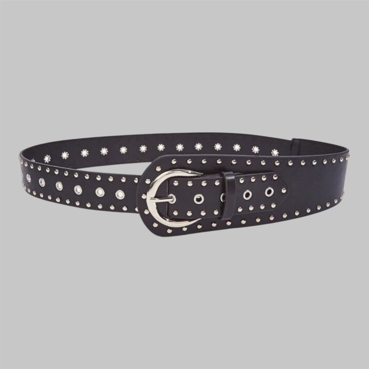 CINTURÓN ROCK & STUDS NEGRO
