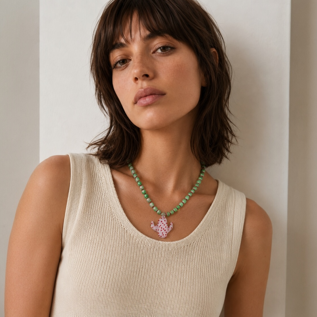 Collar Cactus Verde