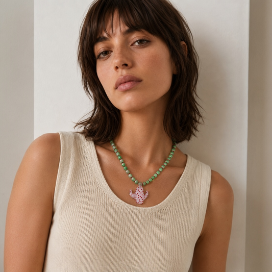 Collar Cactus Verde