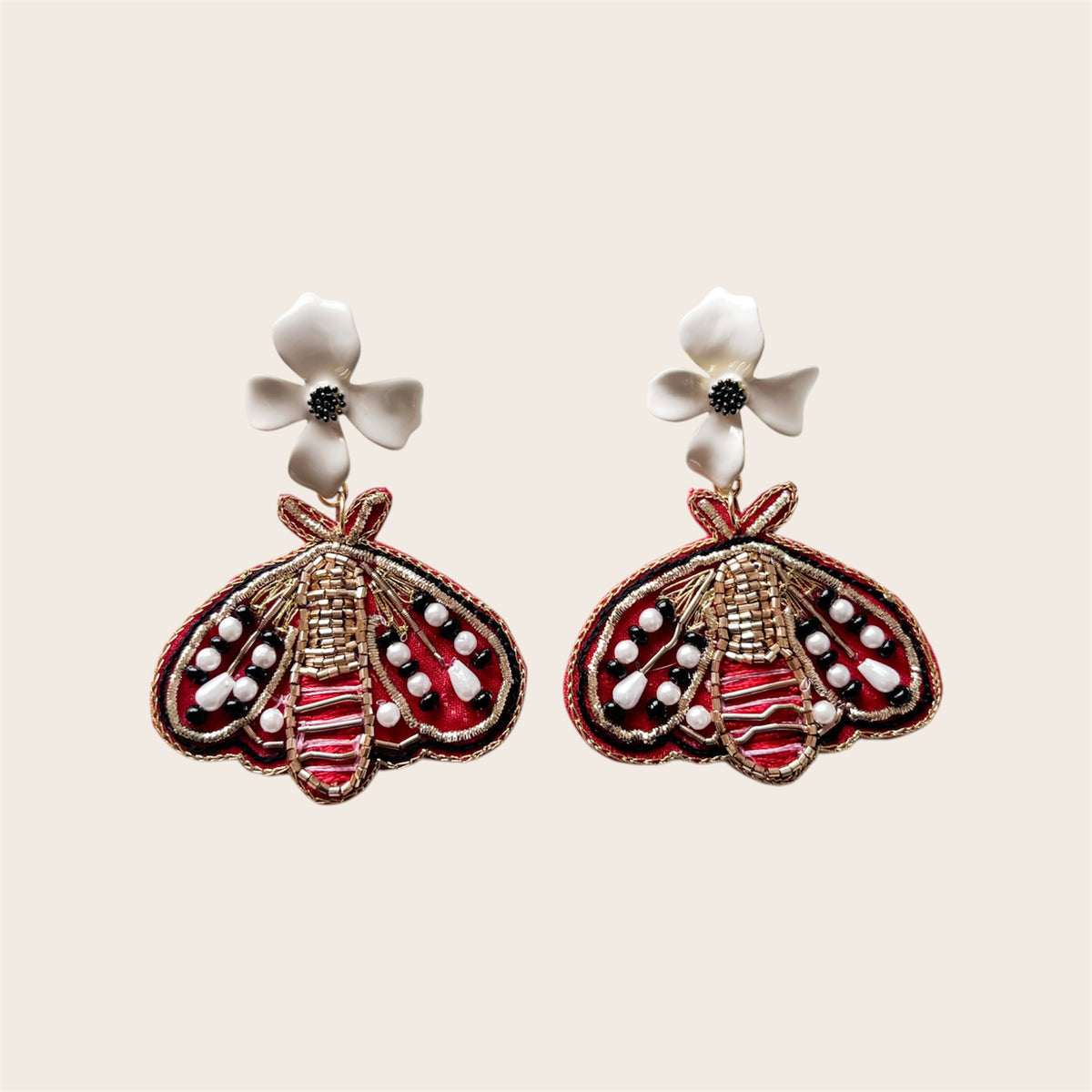 Pendientes Riviera Mariposa Rouge