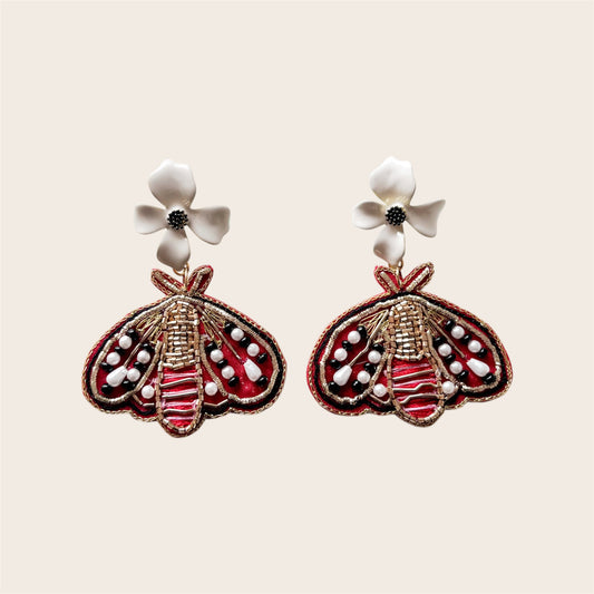 Pendientes Riviera Mariposa Rouge
