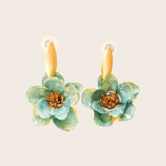 Pendientes Carmesí Verde Agua