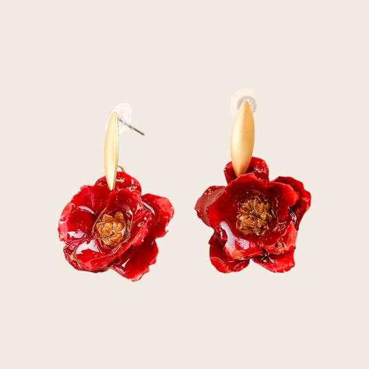 Pendientes Carmesí Rojo