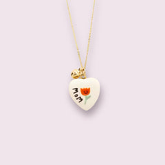 COLLAR “MOM” CORAZÓN CERÁMICA