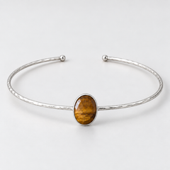 Choker Monnïe-Ojo de Tigre Plata