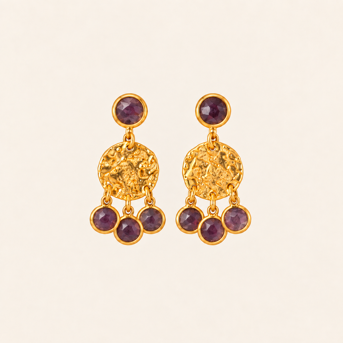 Pendientes Dura•Morado Ciruela
