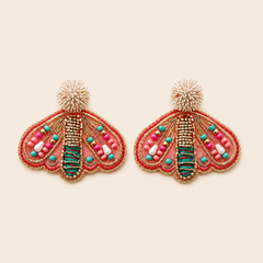 Pendientes Riviera Mariposa Coral Alga