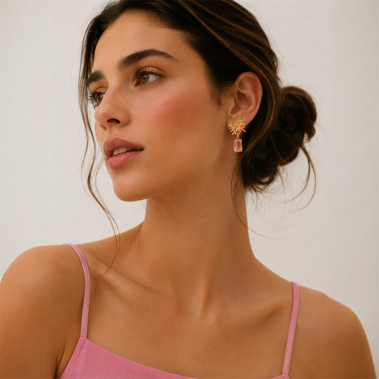 Pendientes Anémona Rosa