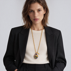 Collar Limone · Capazo de cerámica siciliana EDICIÓN LIMITADA
