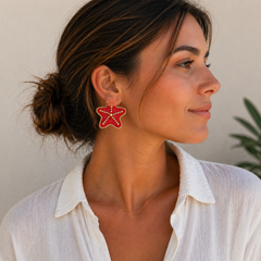 Pendientes Riviera Estrella Coral