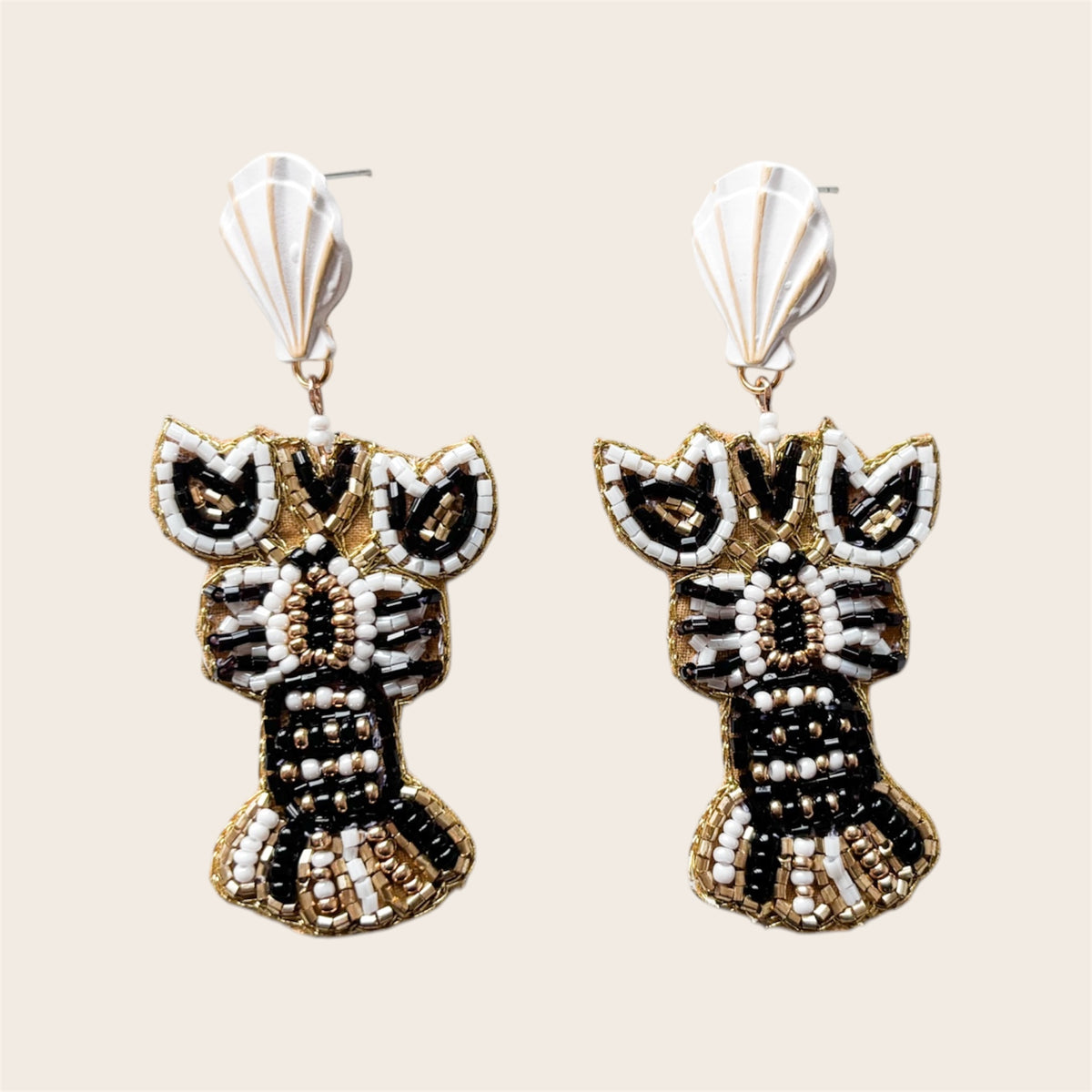 Pendientes Riviera Langosta Concha