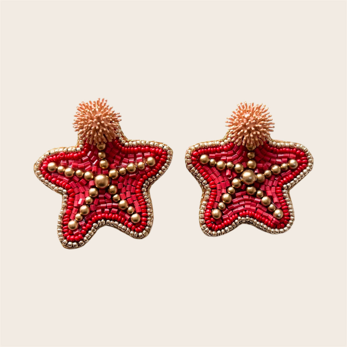 Pendientes Riviera Estrella Coral
