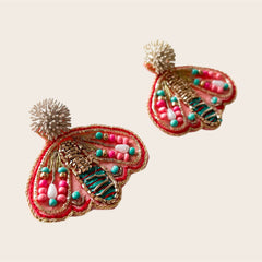 Pendientes Riviera Mariposa Coral Alga