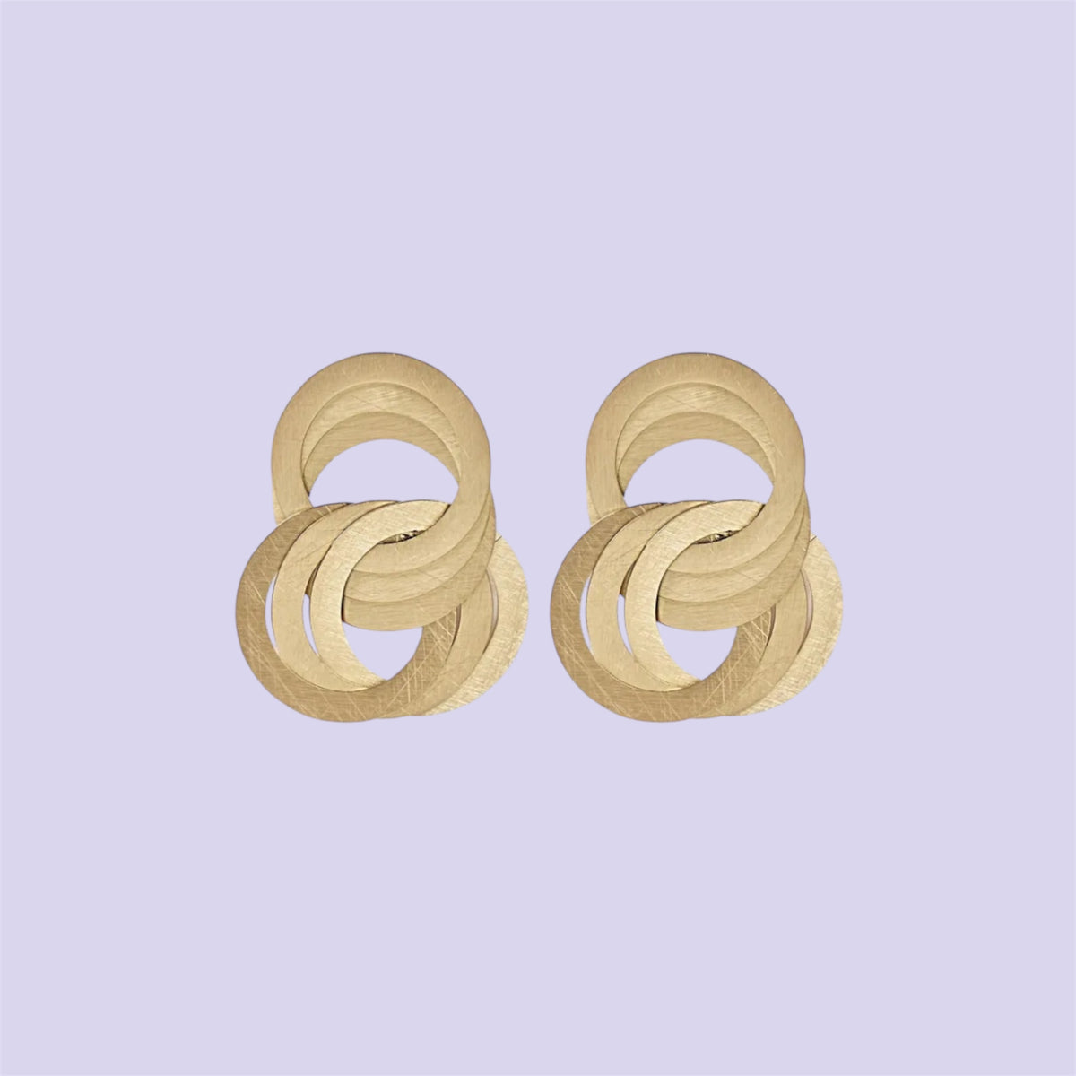 Aros Entrelazados Dorados – Acero Inoxidable (3 cm)