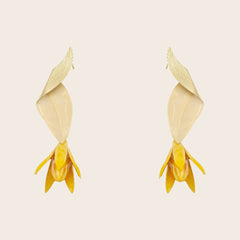 Pendientes Solana-Beige Amarillo