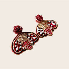 Pendientes Riviera Mariposa Rouge Alga