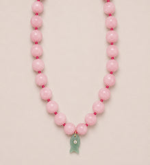 Collar Rosa Pez Nácar Verde