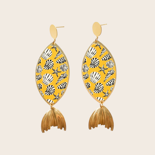 Pendientes Sirena-Concha