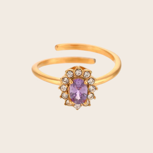 Anillo Halo Malva