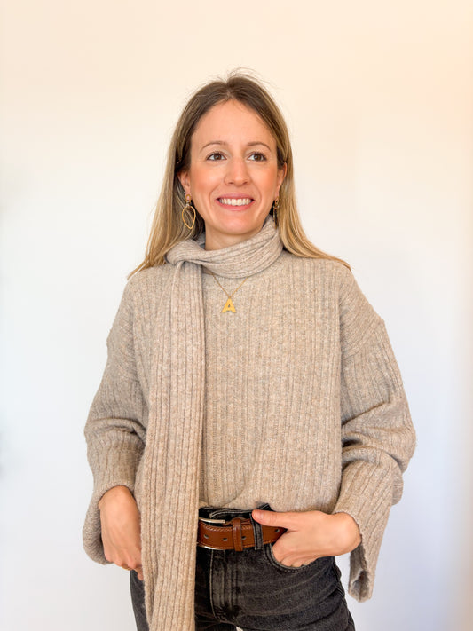 COLLAR INICIAL LISA GRANDE ACERO