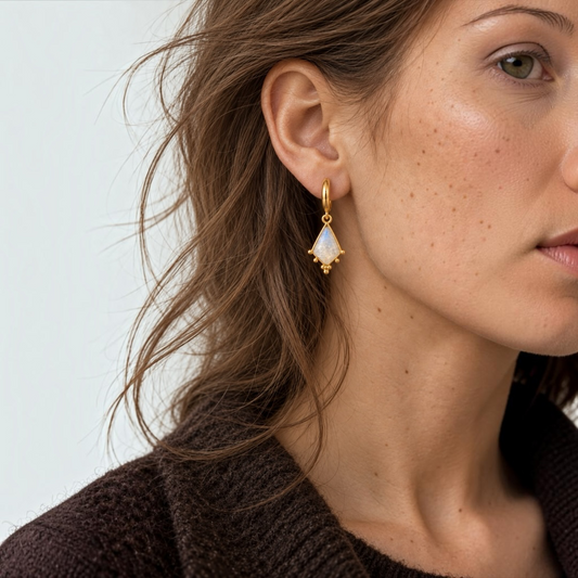 Pendientes Alba•Blanco Irrisado