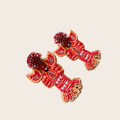 Pendientes Riviera Langosta Roja