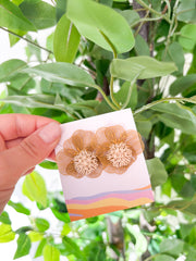 Pendientes Flor 2 en 1 – Baño de oro · Hecho a mano