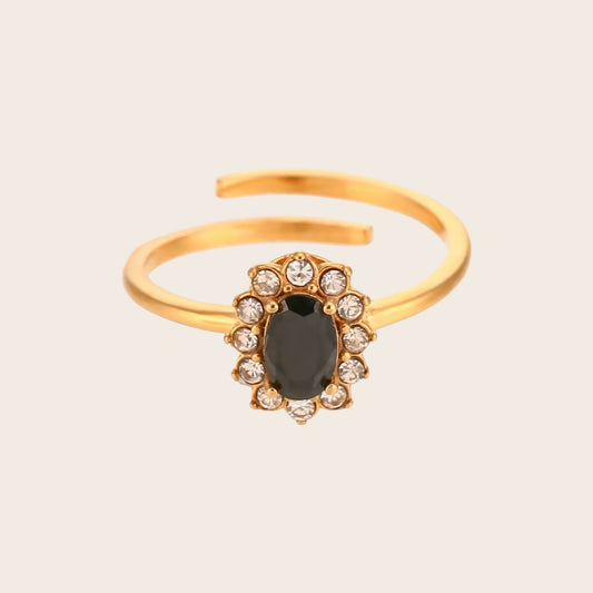 Anillo Halo Negro