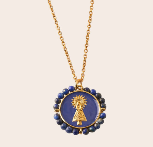 Collar Virgen del Pilar • Lapislázuli