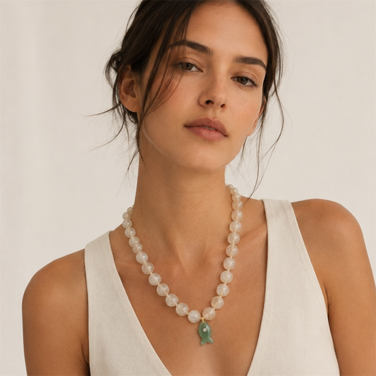 Collar Beige Pez Verde