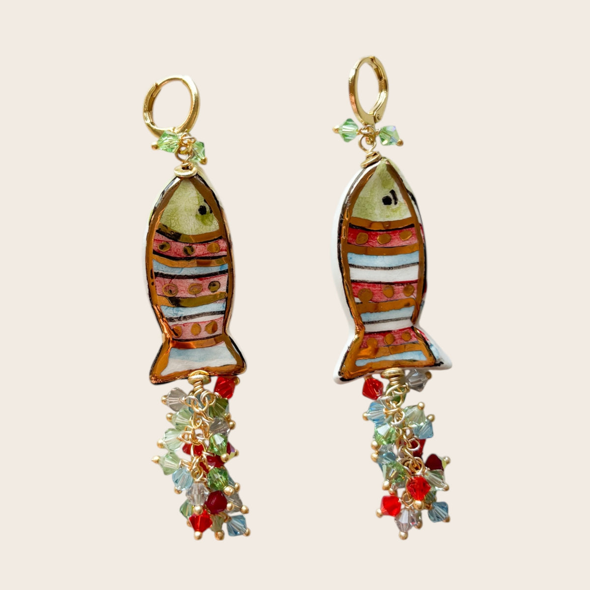 Pendientes Pesce Verde – Cápsula Maiolica