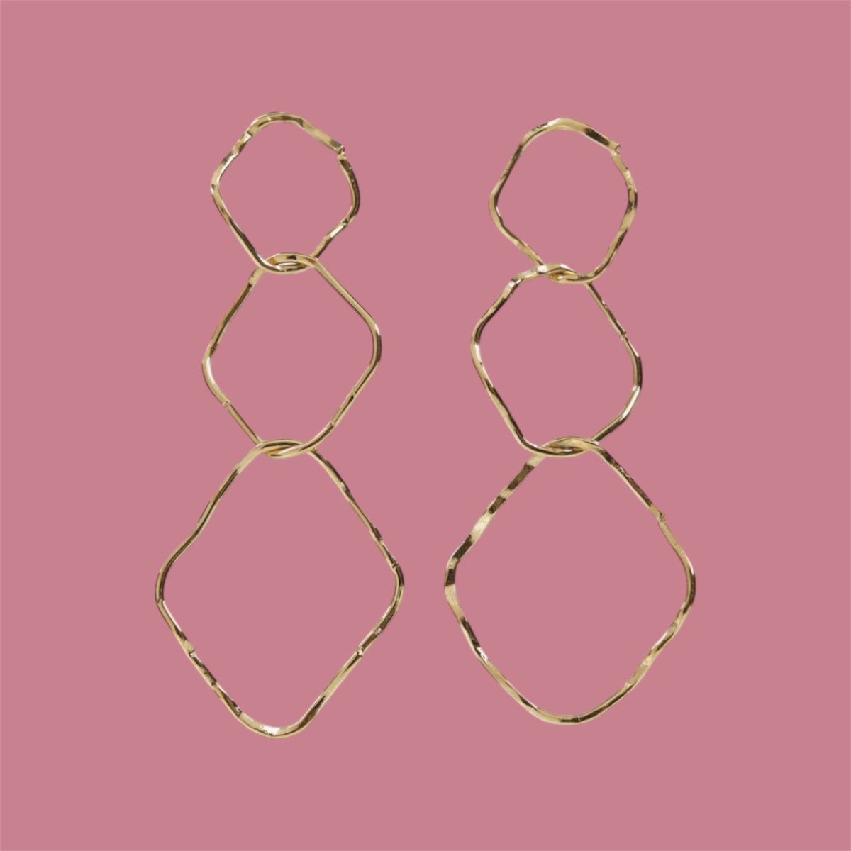 Pendientes Geométricos Acero 5,7cm